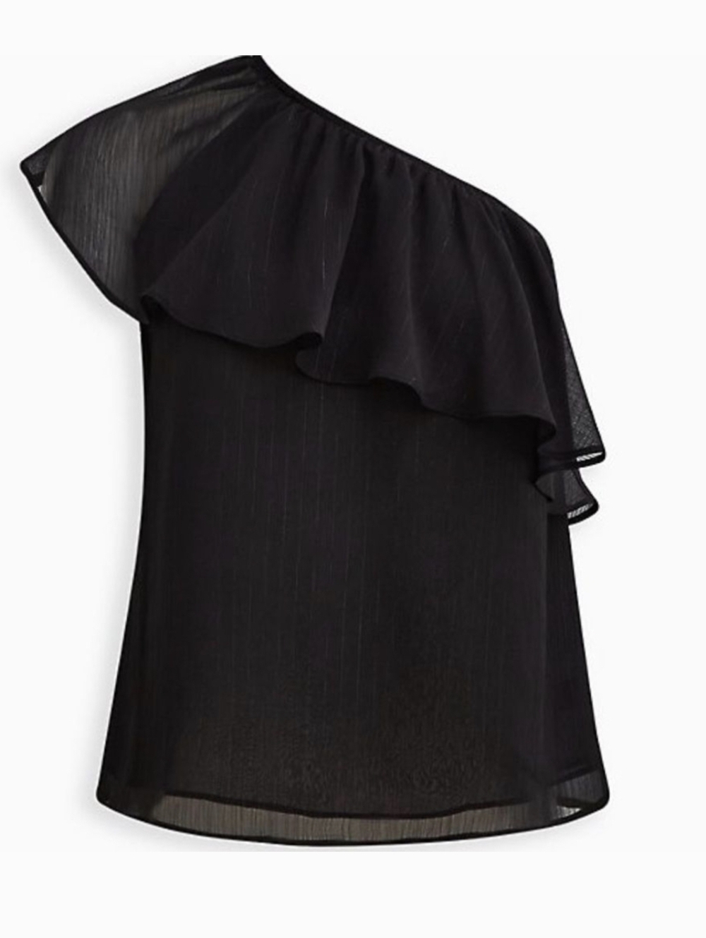Torrid One-Shoulder Ruffle Women's Top - Picture 9 of 9